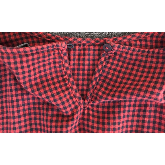 Forever 21 Medium Long Sleeve Ruffle Cuff & Hem Gingham Elastic Peplum Crop Top - Picture 7 of 9